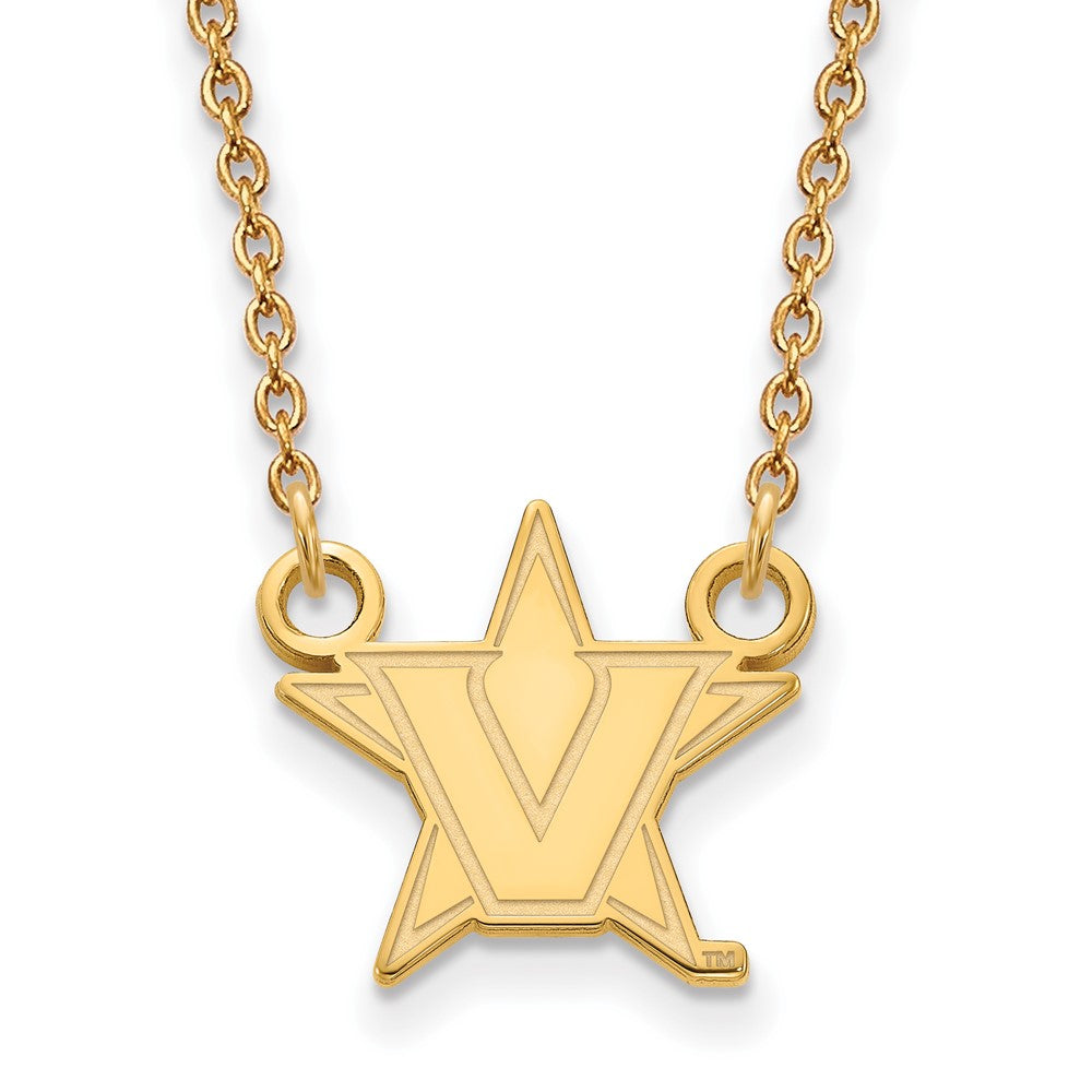 Logoart Sterling Silver Gp Vanderbilt University Small Pendant Necklace
