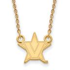 Logoart Sterling Silver Gp Vanderbilt University Small Pendant Necklace