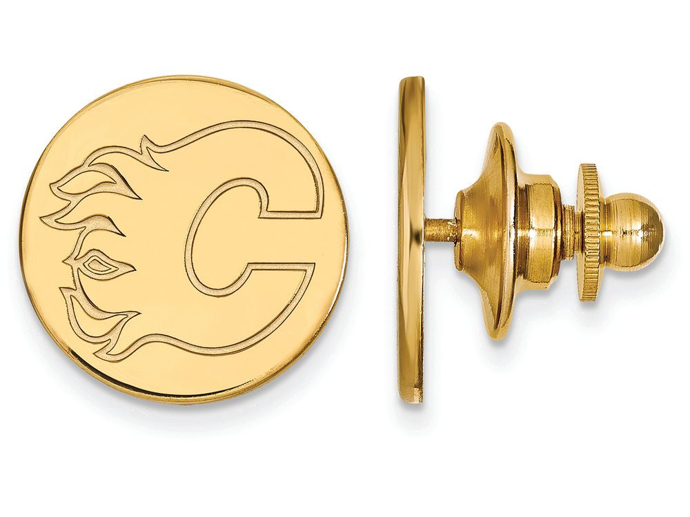 Sterling Silver Gp Nhl Logoart Calgary Flames Lapel Pin