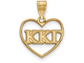 Logoart Sterling Silver Gp Kappa Kappa Gamma Heart Pendant