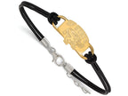 Logoart Sterling Silver Gp San Francisco State University Leather Bracelet