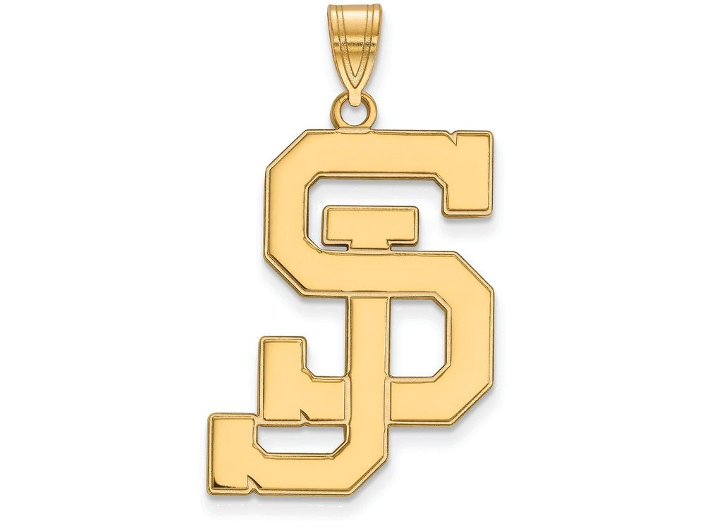 Logoart Sterling Silver Gp San Jose State University Extra Large  Pendant