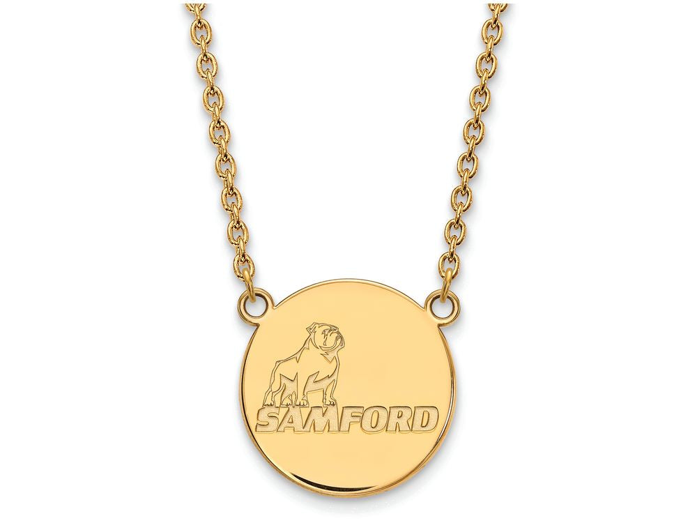 Logoart Sterling Silver Gp Samford University Large Pendant Necklace