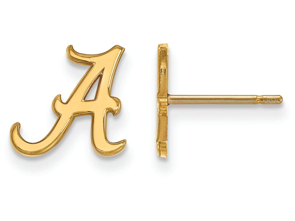 Logoart Sterling Silver Gp University Of Alabama Extra Small Post Earrings