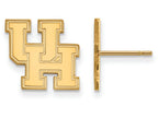 Logoart Sterling Silver Gp University Of Houston Small Post Earrings