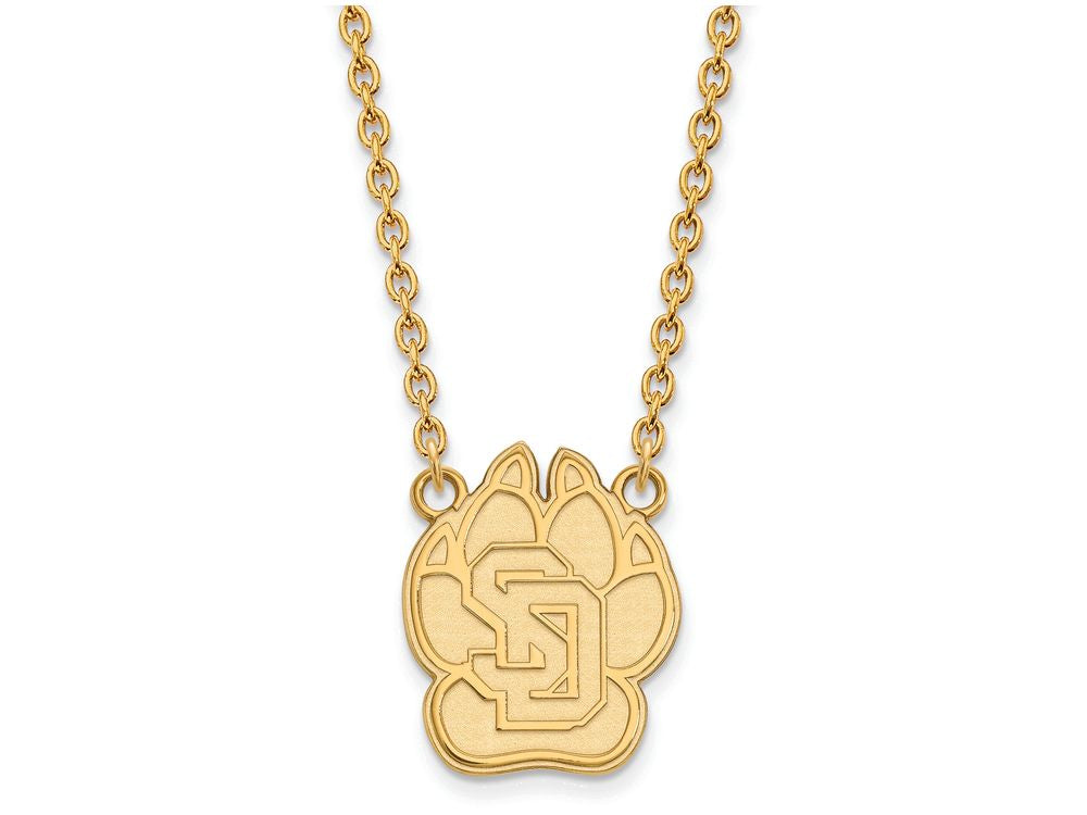 Logoart Sterling Silver Gp U Of South Dakota Large Pendant Necklace
