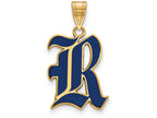 Logoart Sterling Silver Gp Rice University Large Enamel Pendant