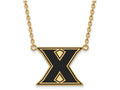 Logoart Sterling Silver Gp Xavier U Large Enameled Pendant Necklace