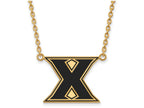 Logoart Sterling Silver Gp Xavier U Large Enameled Pendant Necklace