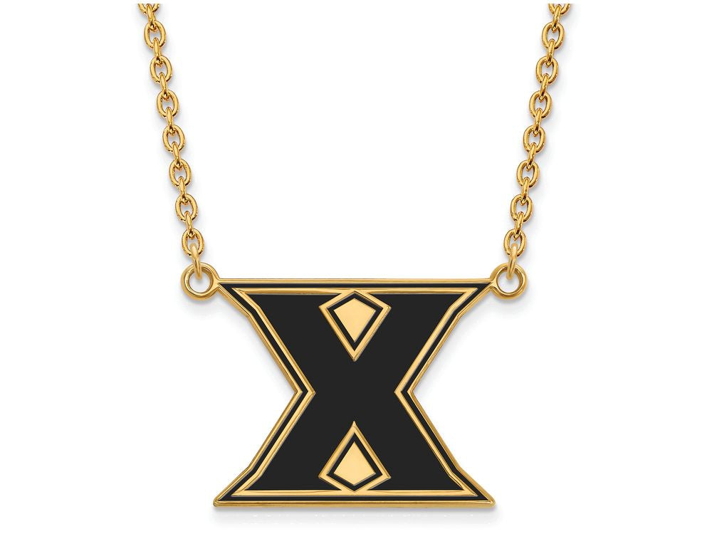 Logoart Sterling Silver Gp Xavier U Large Enameled Pendant Necklace