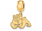 Logoart Sterling Silver Gp California State U Fresno Small Dangle Bead Charm