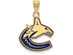 Sterling Silver Gp Nhl Logoart Vancouver Canucks Large Enamel Pendant