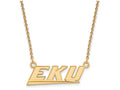 Logoart Sterling Silver Gp Eastern Kentucky U Small Pendant Necklace