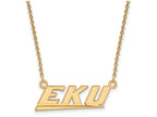 Logoart Sterling Silver Gp Eastern Kentucky U Small Pendant Necklace