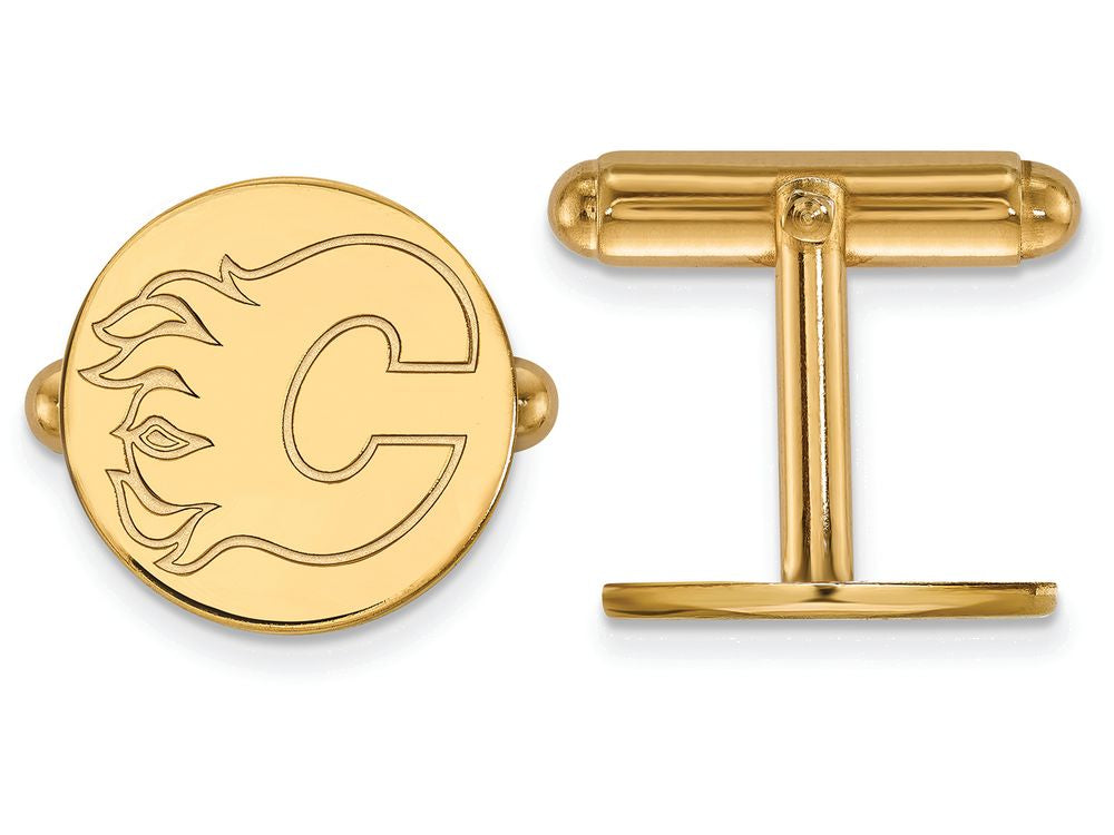 Sterling Silver Gp Nhl Logoart Calgary Flames Cuff Links
