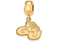 Logoart Sterling Silver Gp Gonzaga University Small Dangle Bead