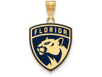 Sterling Silver Gp Nhl Logoart Florida Panthers Large Enamel Pendant