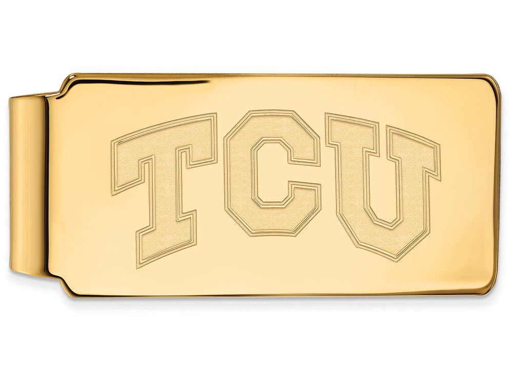 Logoart Sterling Silver Gp Texas Christian University Money Clip