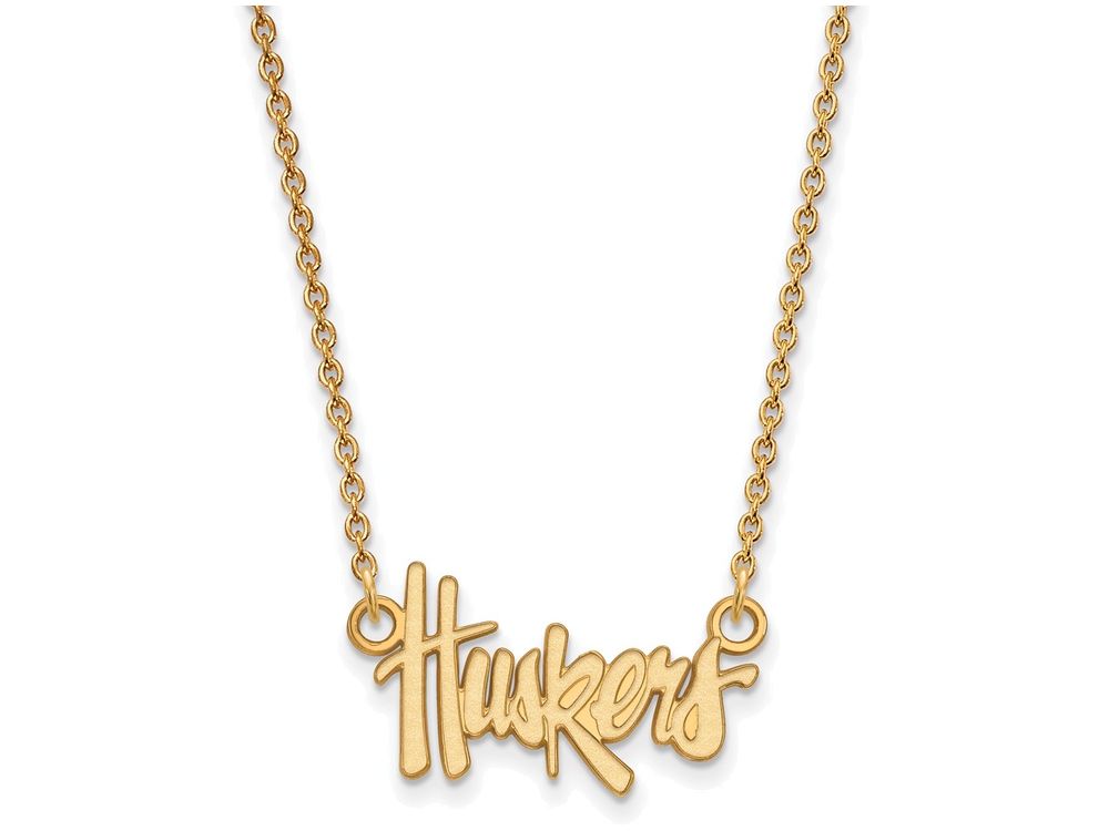 Logoart Sterling Silver Gp University Of Nebraska Small Pendant Necklace