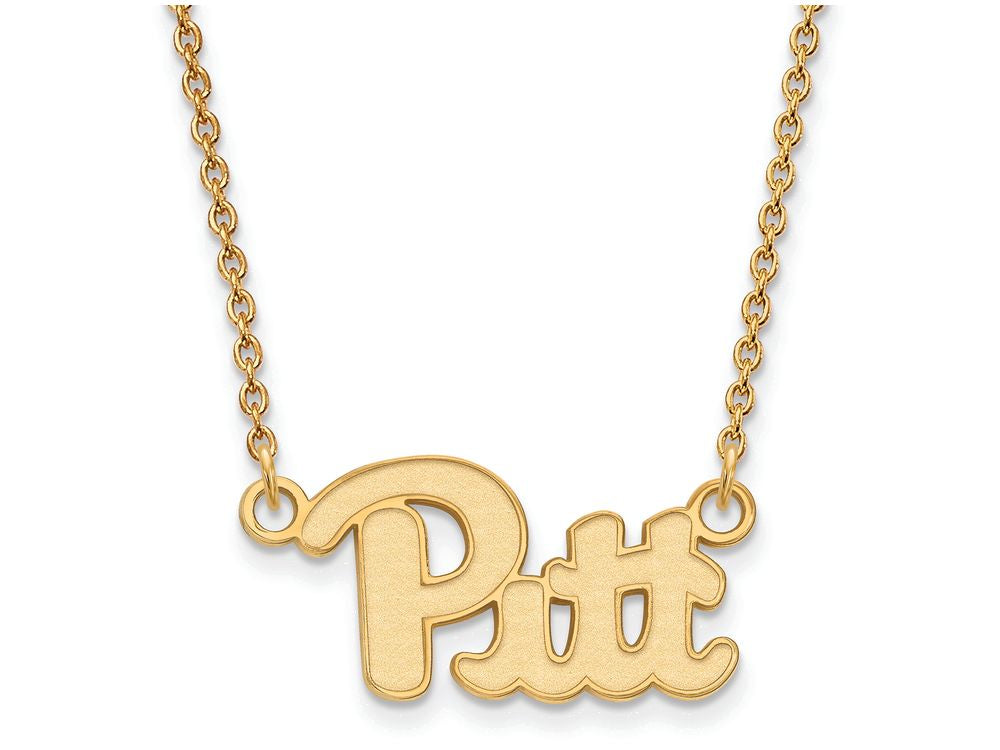 Logoart Sterling Silver Gp U Of Pittsburgh Small Pendant Necklace