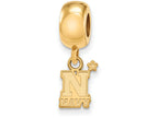 Logoart Sterling Silver Gp Navy Extra Small Dangle Bead Charm