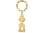 Logoart Sterling Silver Gp Alpha Chi Omega Key Chain