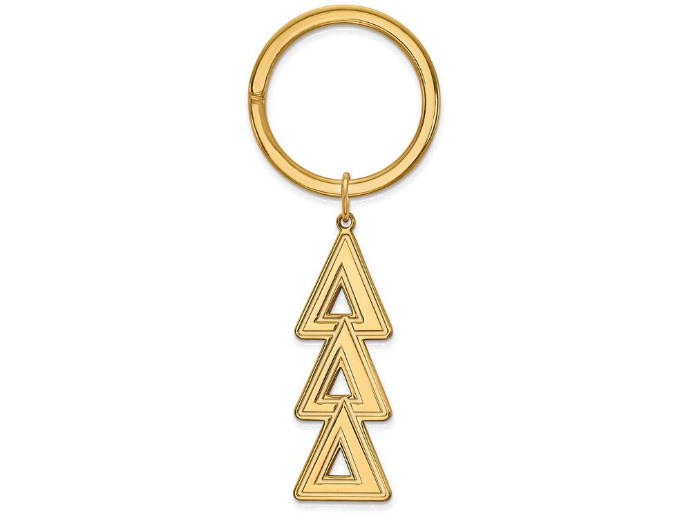 Logoart Sterling Silver Gp Delta Delta Delta Key Chain