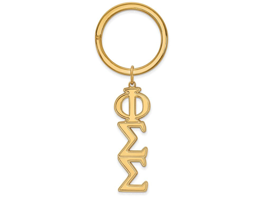 Logoart Sterling Silver Gp Phi Sigma Sigma Key Chain