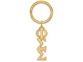 Logoart Sterling Silver Gp Phi Sigma Sigma Key Chain