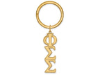 Logoart Sterling Silver Gp Phi Sigma Sigma Key Chain