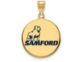 Logoart Sterling Silver Gp Samford University Large Enamel Pendant