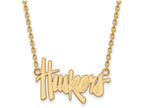 Logoart Sterling Silver Gp University Of Nebraska Large Pendant Necklace