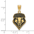 Logoart Sterling Silver Gp University Of New Mexico Large Enamel Pendant