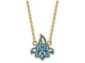 Logoart Sterling Silver Gp U Of New Orleans Large  Enamel Pendant Necklace