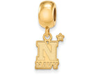 Logoart Sterling Silver Gp Navy Small Dangle Bead
