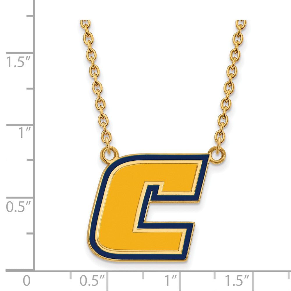 Logoart Sterling Silver Gp The U Of Tenn At Chattanooga Large  Enamel Pendant Nec