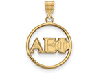 Logoart Sterling Silver Gp Alpha Epsilon Phi Small Circle Pendant