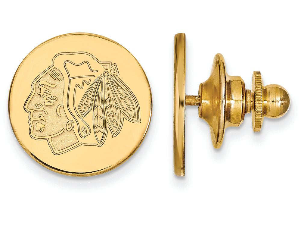 Sterling Silver Gp Nhl Logoart Chicago Blackhawks Lapel Pin