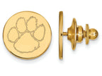 Logoart Sterling Silver Gp Clemson University Lapel Pin