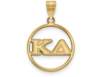 Logoart Sterling Silver Gp Kappa Delta Medium Circle Pendant