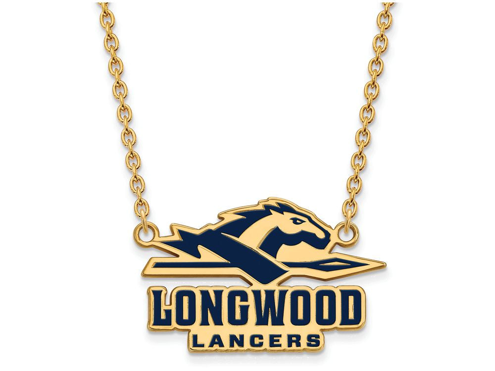 Logoart Sterling Silver Gp Longwood U Large Enamel Pendant Necklace