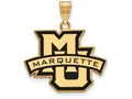 Logoart Sterling Silver Gp Marquette University Large Enamel Pendant