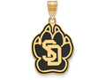 Logoart Sterling Silver Gp University Of South Dakota Large Enamel Pendant