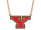 Logoart Sterling Silver Gp Youngstown State U Large  Enamel Pendant Necklace
