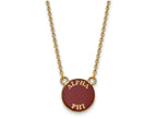 Logoart Sterling Silver Gp Alpha Phi Small Enamel Pendant Necklace