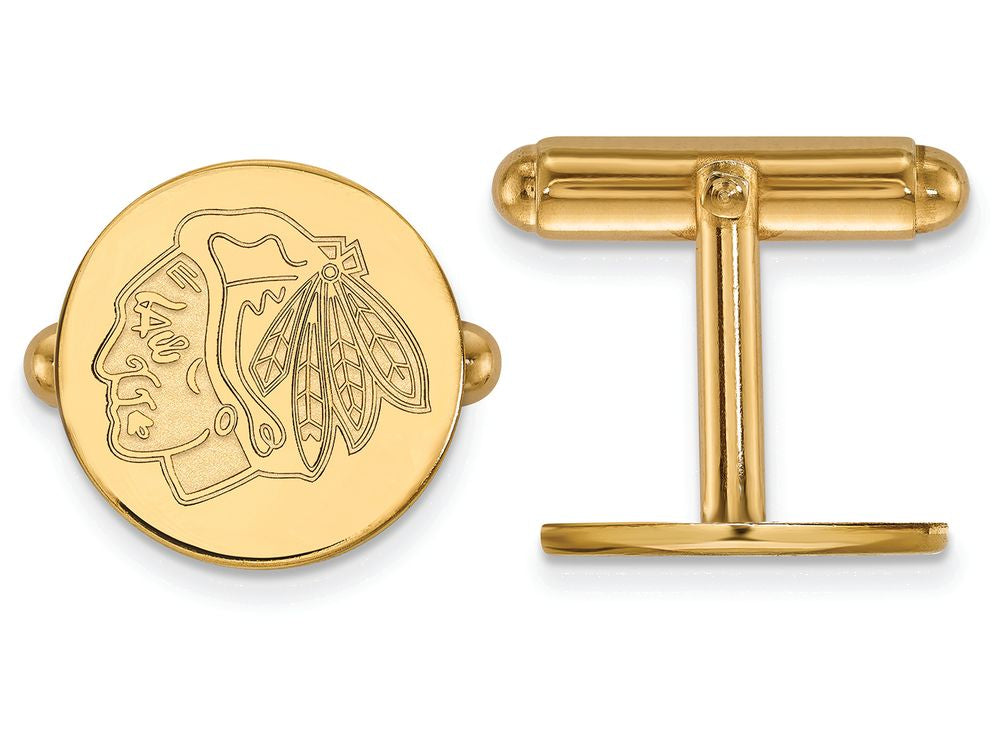 Sterling Silver Gp Nhl Logoart Chicago Blackhawks Cuff Links