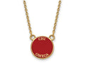 Logoart Sterling Silver Gp Chi Omega Extra Small Enamel Pendant Necklace