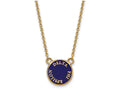 Logoart Sterling Silver Gp Delta Phi Epsilon Small Enamel Pendant Necklace
