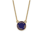 Logoart Sterling Silver Gp Delta Phi Epsilon Small Enamel Pendant Necklace