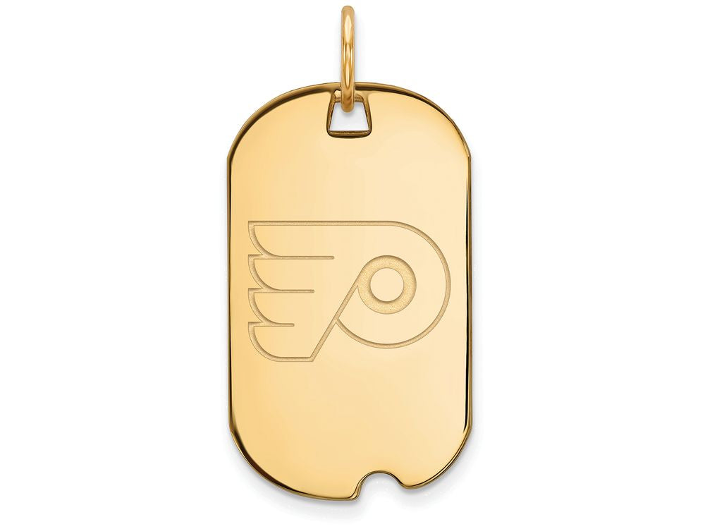 Logoart Sterling Silver Gp Philadelphia Flyers Small Dog Tag Pendant Necklace